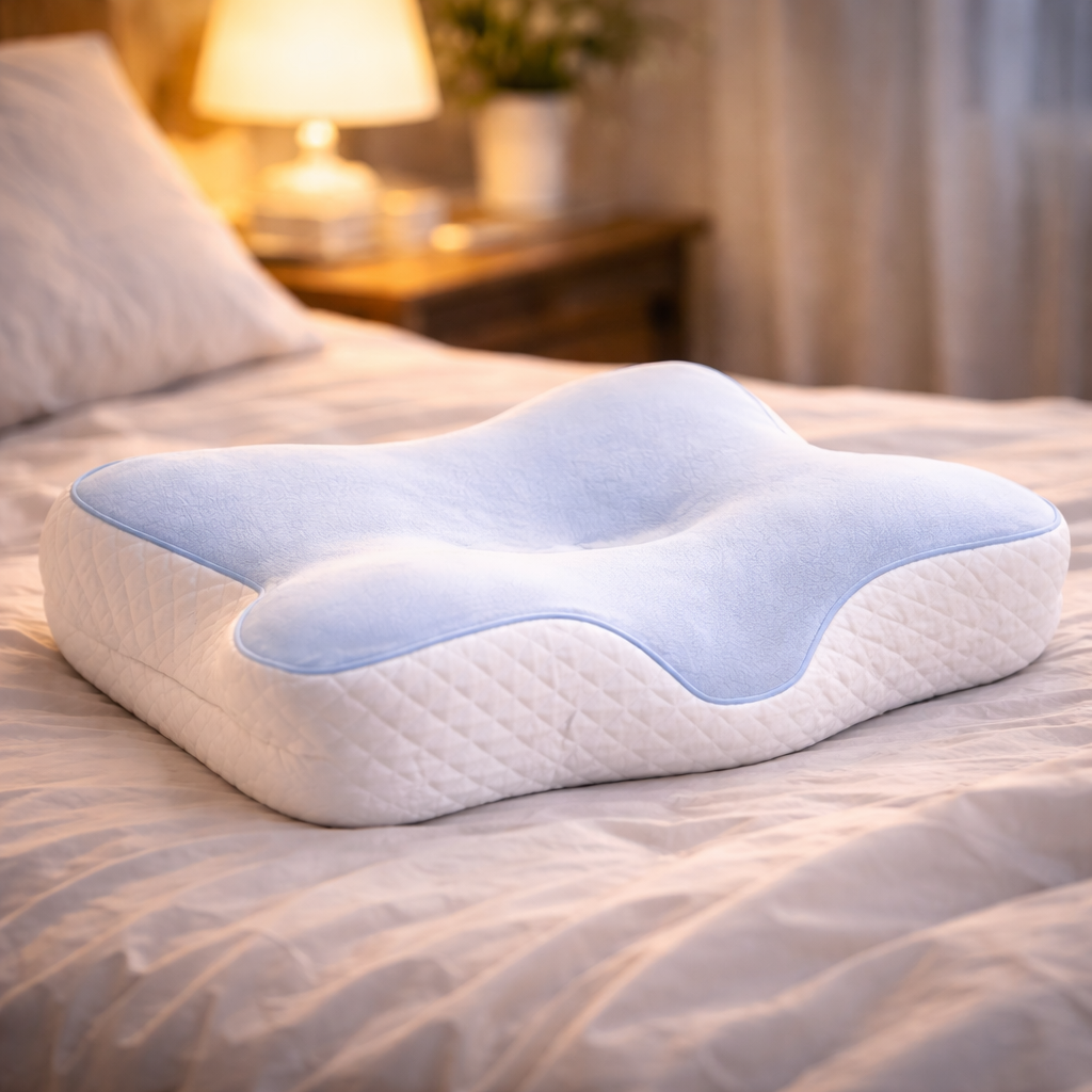 PODUSZKA ORTOPEDYCZNA DO SPANIA NA BOKU BRZUCHU BÓLE KARKU PROFILOWANA MEMORY DUŻA XL