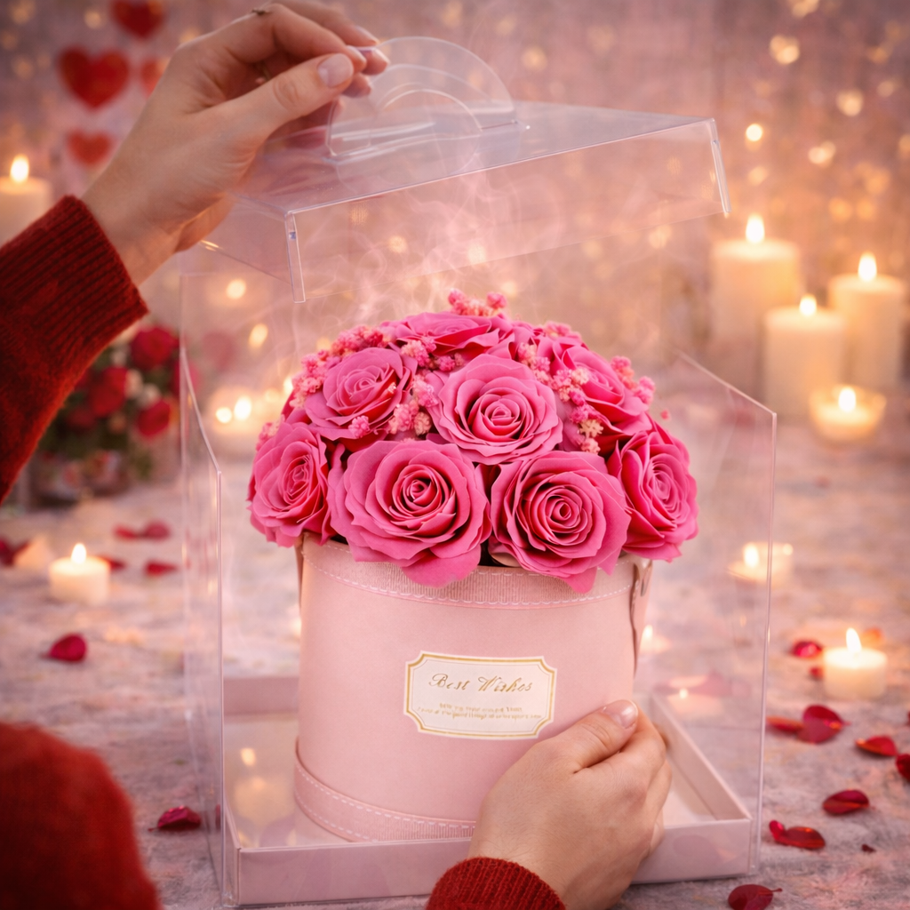 KWIATY MYDLANE FLOWER BOX 21szt PACHNĄCE BUKIET PREZENT WALENTYNKI