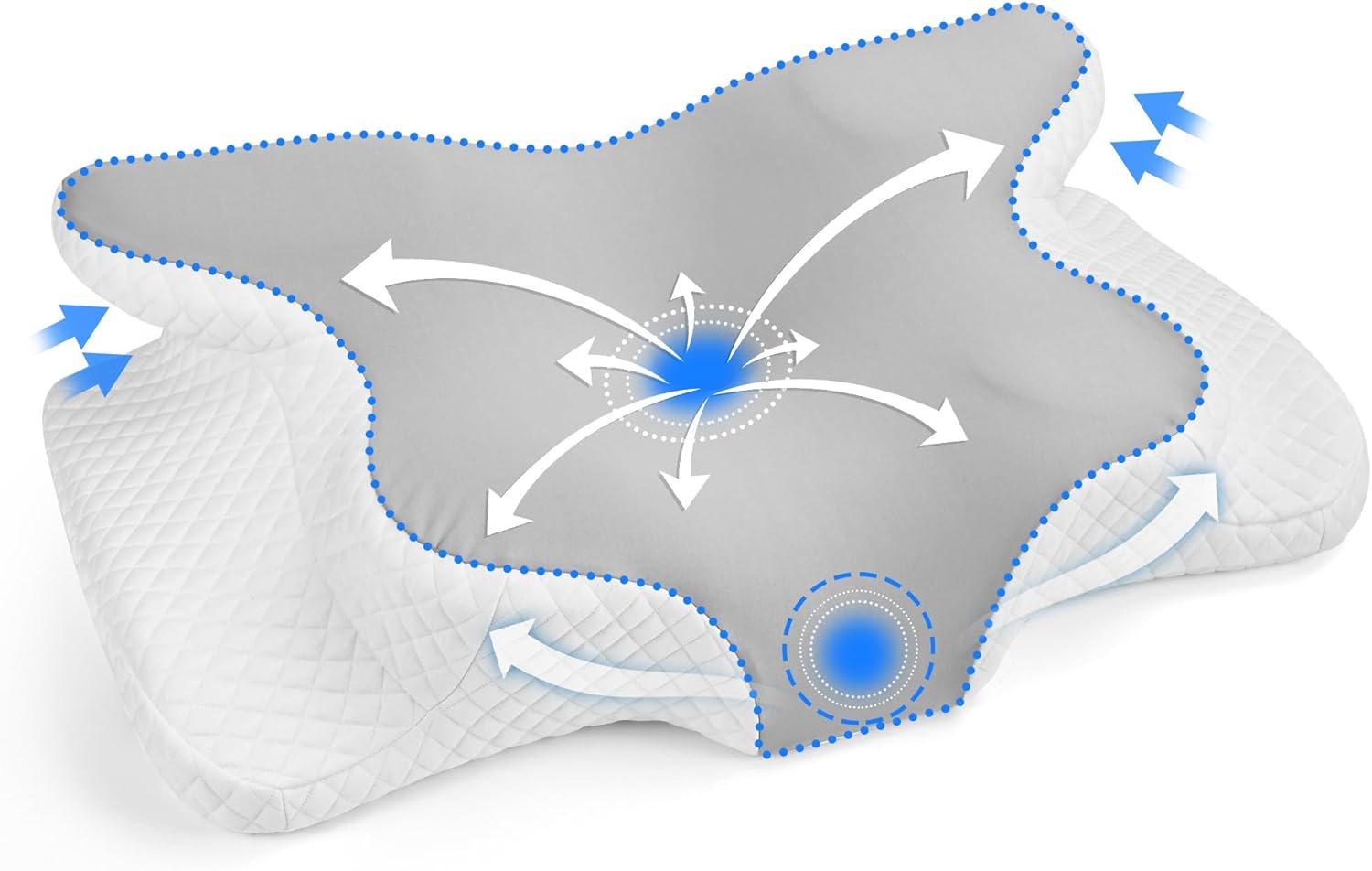 PODUSZKA ORTOPEDYCZNA DO SPANIA NA BOKU BRZUCHU BÓLE KARKU PROFILOWANA MEMORY DUŻA XL
