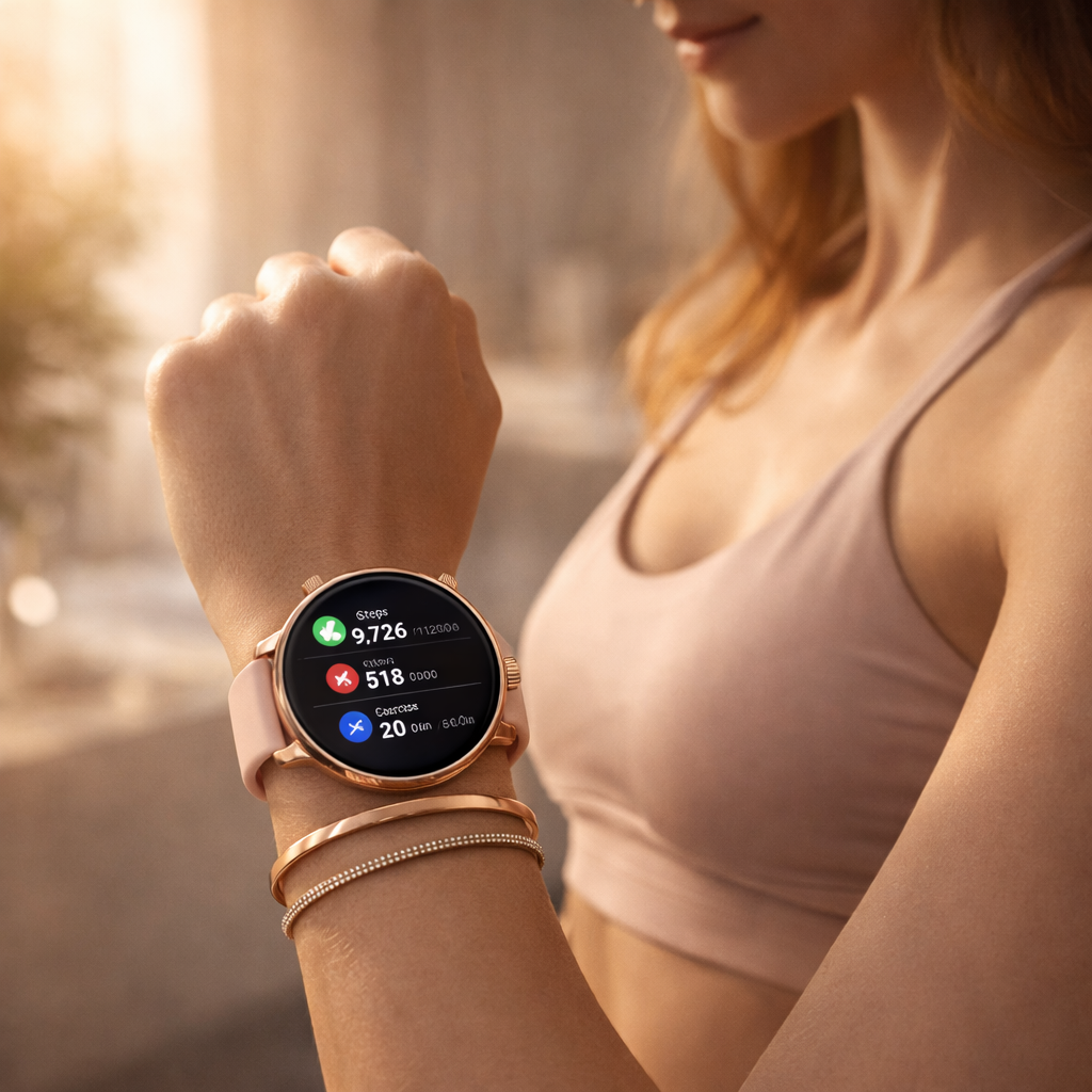 SMARTWATCH DAMSKI 5 PASKÓW GRATIS WODOODPORNY MENU JĘZYK POLSKI