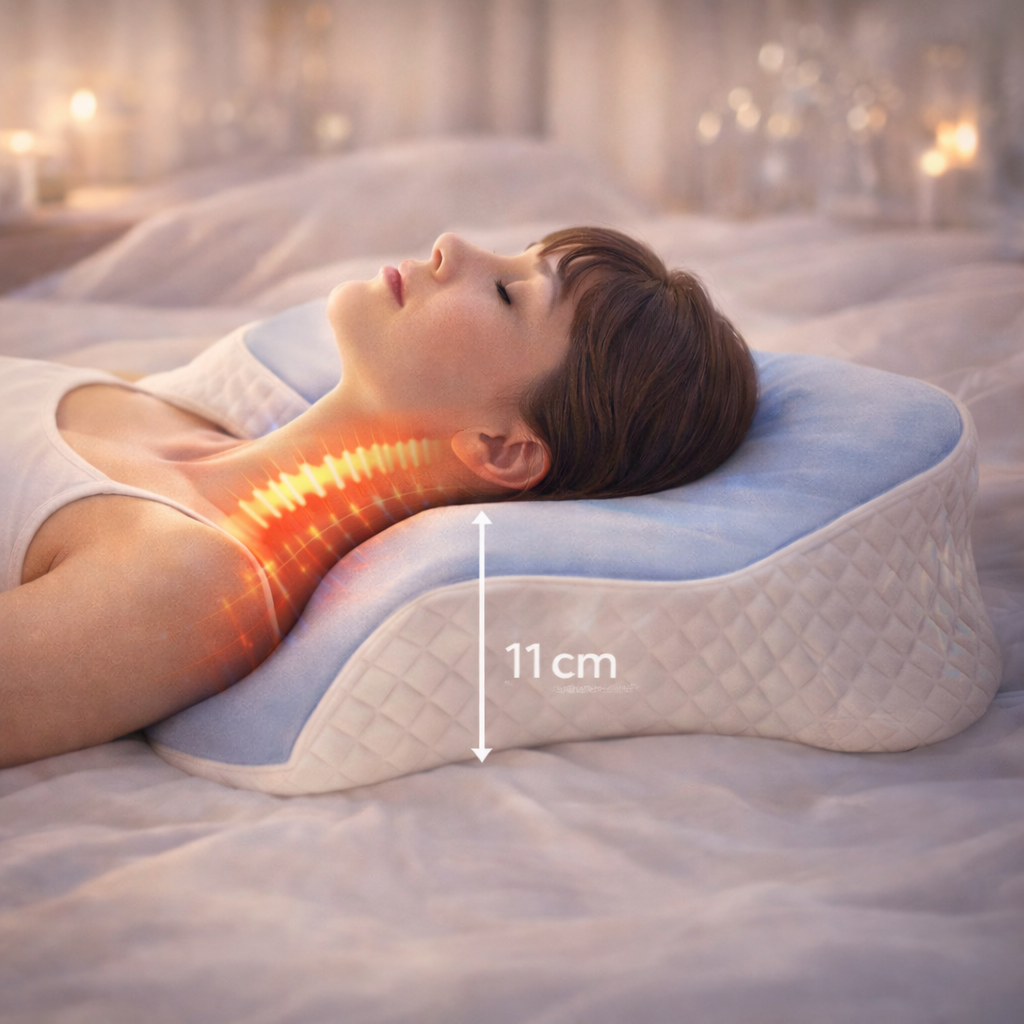 PODUSZKA ORTOPEDYCZNA DO SPANIA NA BOKU BRZUCHU BÓLE KARKU PROFILOWANA MEMORY DUŻA XL