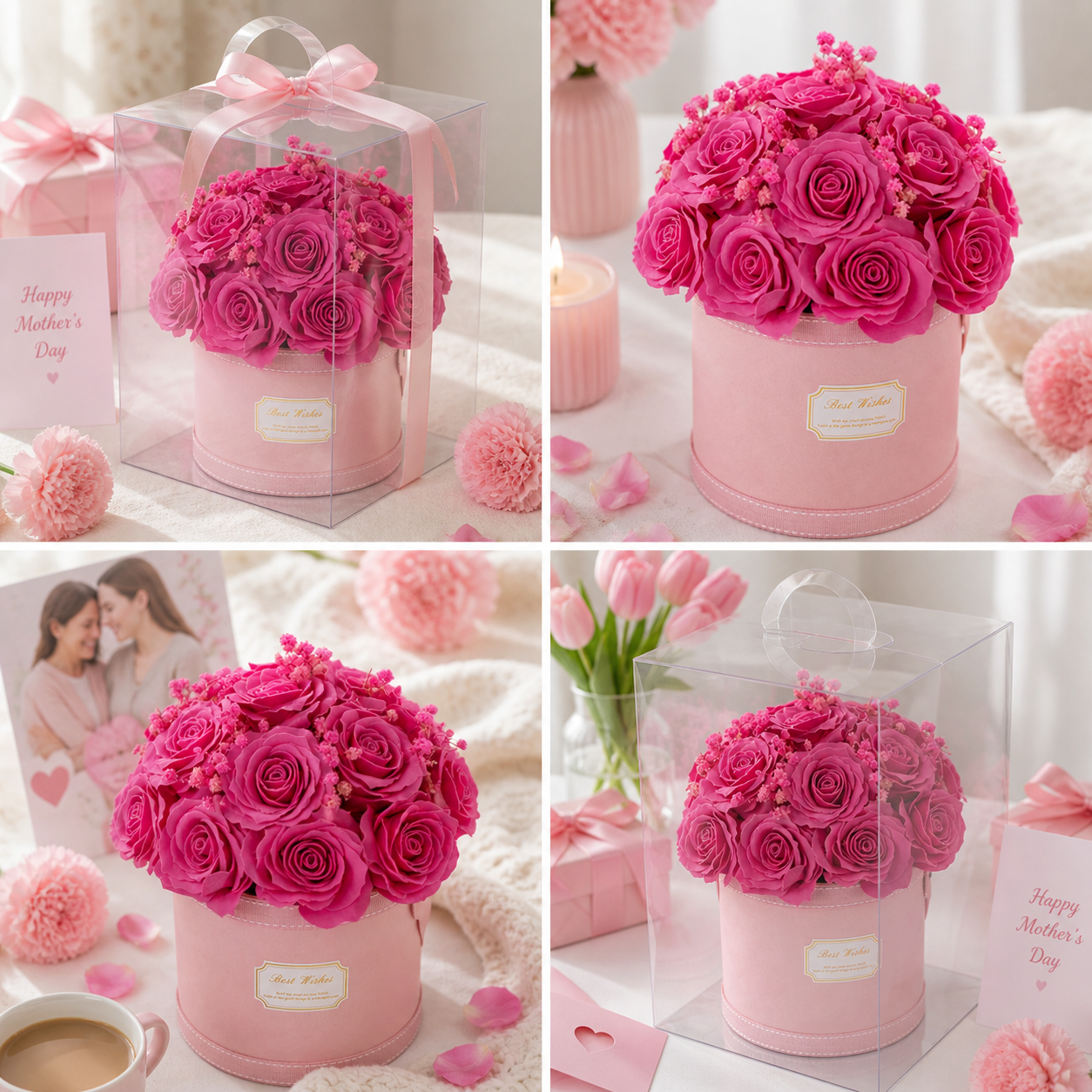 KWIATY MYDLANE FLOWER BOX 21szt PACHNĄCE BUKIET PREZENT Dzień Mamy