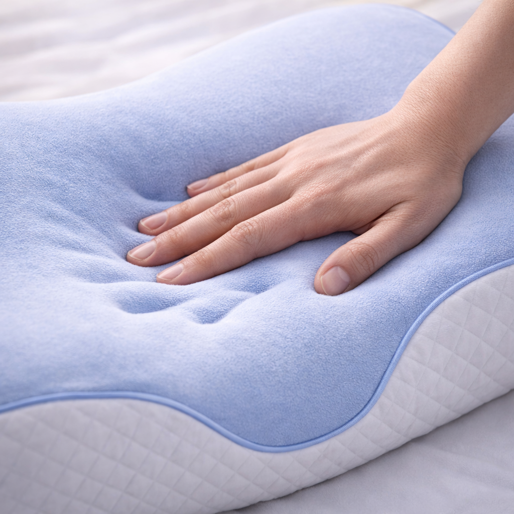 PODUSZKA ORTOPEDYCZNA DO SPANIA NA BOKU BRZUCHU BÓLE KARKU PROFILOWANA MEMORY DUŻA XL