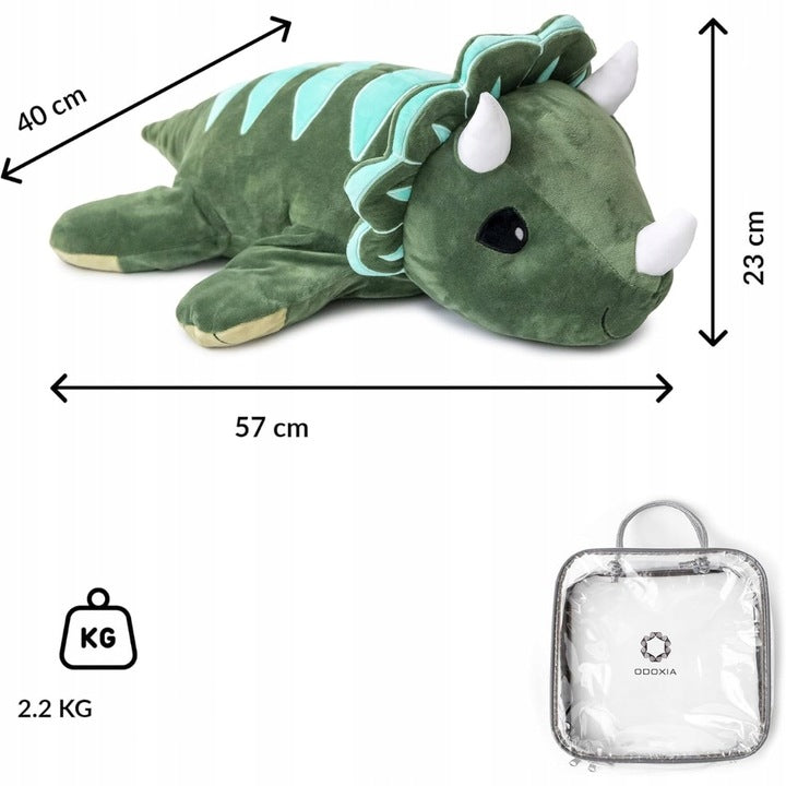 PLUSZAK OBCIĄŻENIOWY ZABAWKA SENSORYCZNA PRZYTULANKA DLA DZIECI DINOZAUR