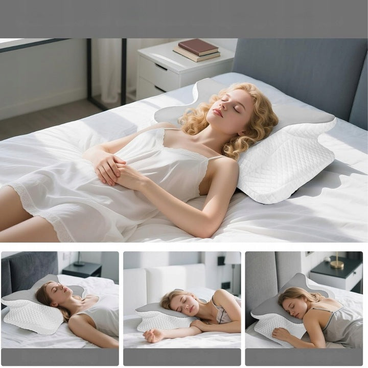 PODUSZKA ORTOPEDYCZNA DO SPANIA NA BOKU BRZUCHU BÓLE KARKU PROFILOWANA MEMORY DUŻA XL