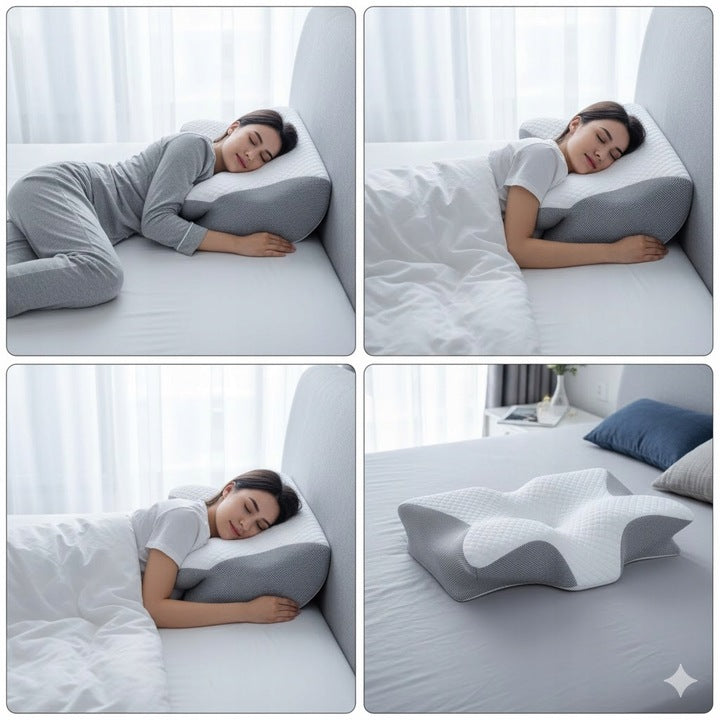 PODUSZKA ORTOPEDYCZNA DO SPANIA NA BOKU BRZUCHU BÓLE KARKU PROFILOWANA MEMORY DUŻA XL