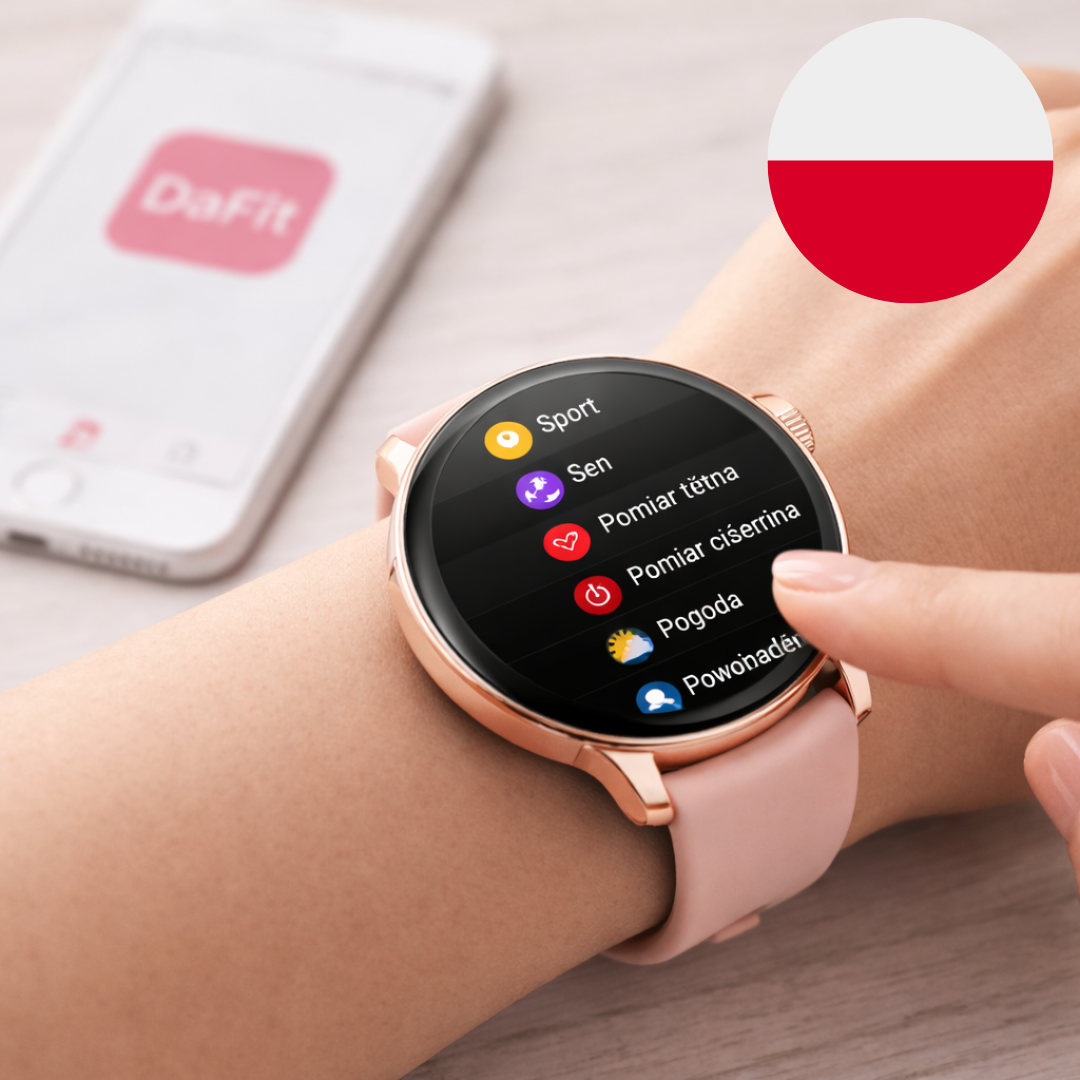 SMARTWATCH DAMSKI 5 PASKÓW GRATIS WODOODPORNY MENU JĘZYK POLSKI