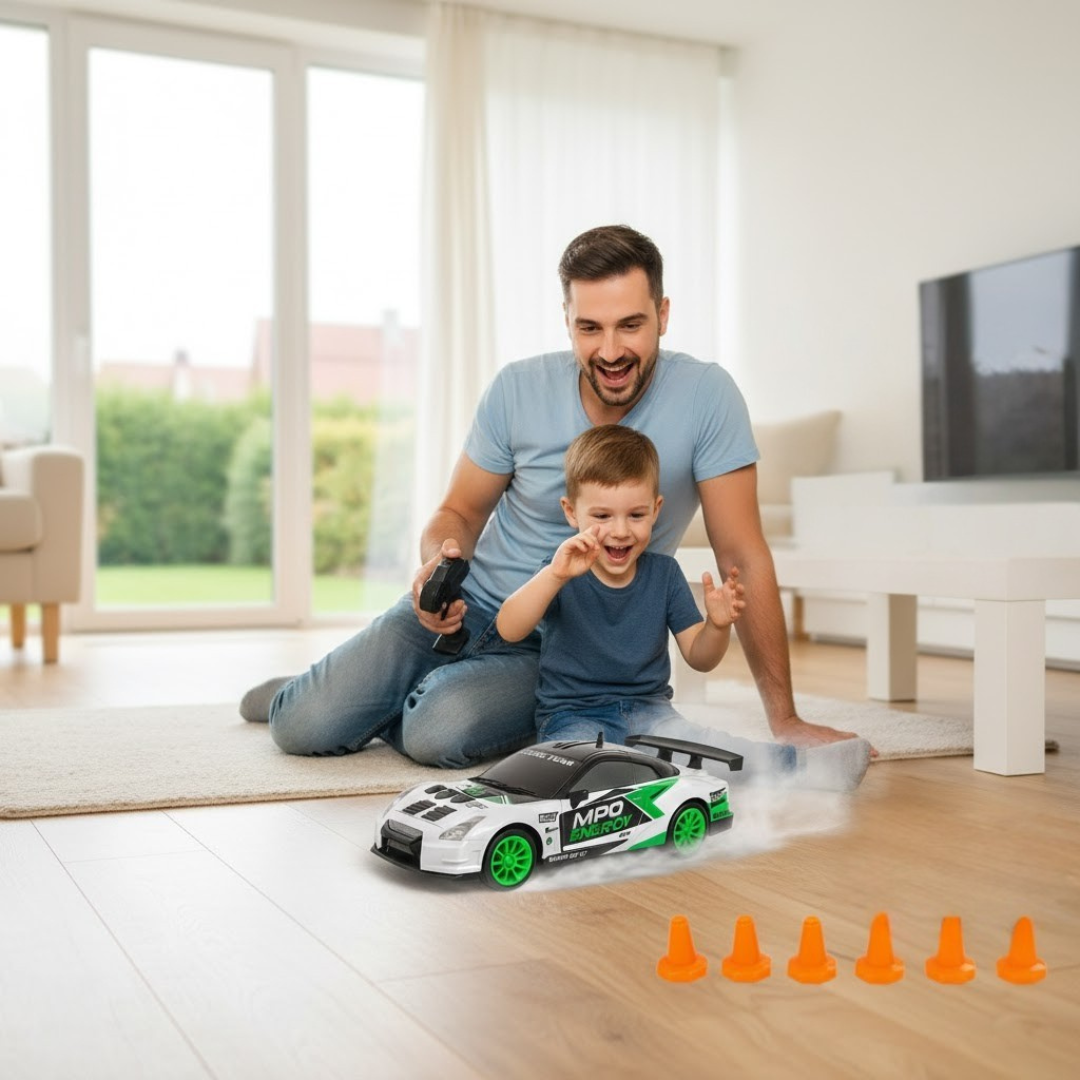 SAMOCHÓD ZDALNIE STEROWANY AUTO SPORTOWE RC DO DRIFTU 15KM/H ZESTAW PREZENT