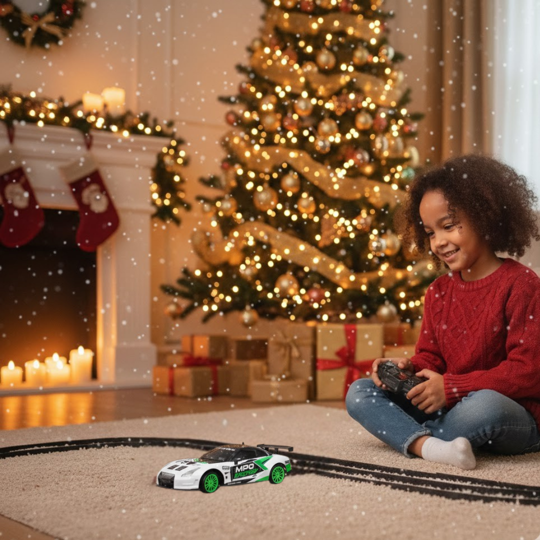 SAMOCHÓD ZDALNIE STEROWANY AUTO SPORTOWE RC DO DRIFTU 15KM/H ZESTAW PREZENT