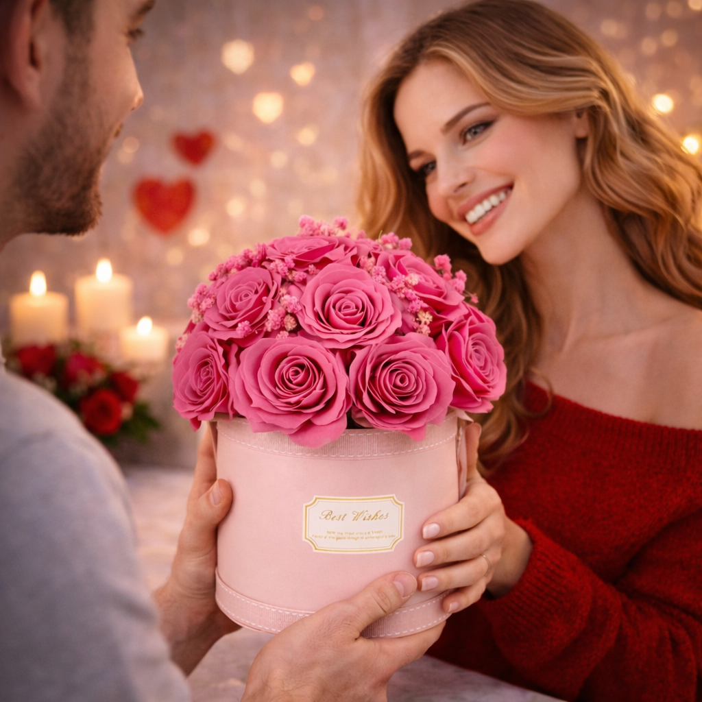 KWIATY MYDLANE FLOWER BOX 21szt PACHNĄCE BUKIET PREZENT WALENTYNKI