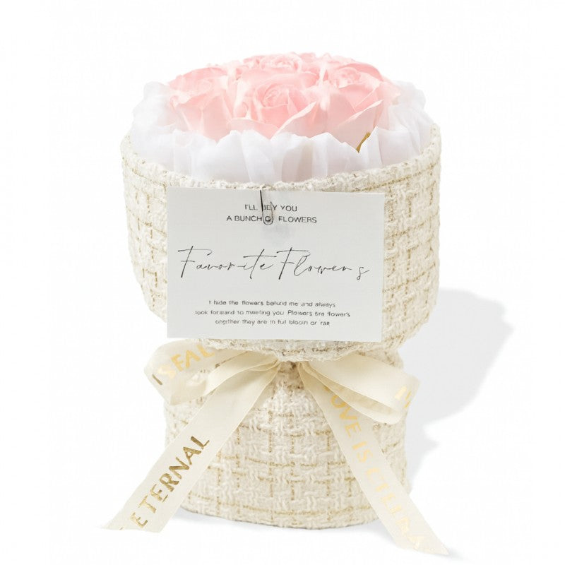 KWIATY MYDLANE FLOWER BOX DUŻY BUKIET PREZENT NA Dzień Mamy ŚWIECĄCE LED