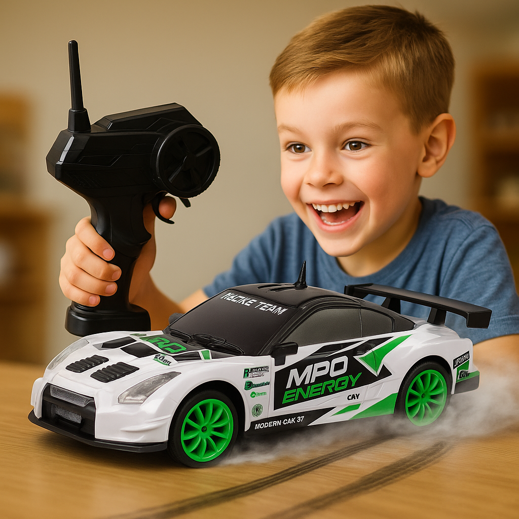 SAMOCHÓD ZDALNIE STEROWANY AUTO SPORTOWE RC DO DRIFTU 15KM/H ZESTAW PREZENT