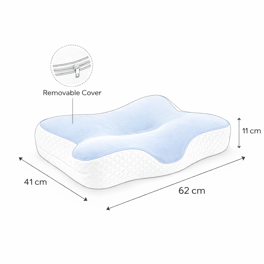 PODUSZKA ORTOPEDYCZNA DO SPANIA NA BOKU BRZUCHU BÓLE KARKU PROFILOWANA MEMORY DUŻA XL