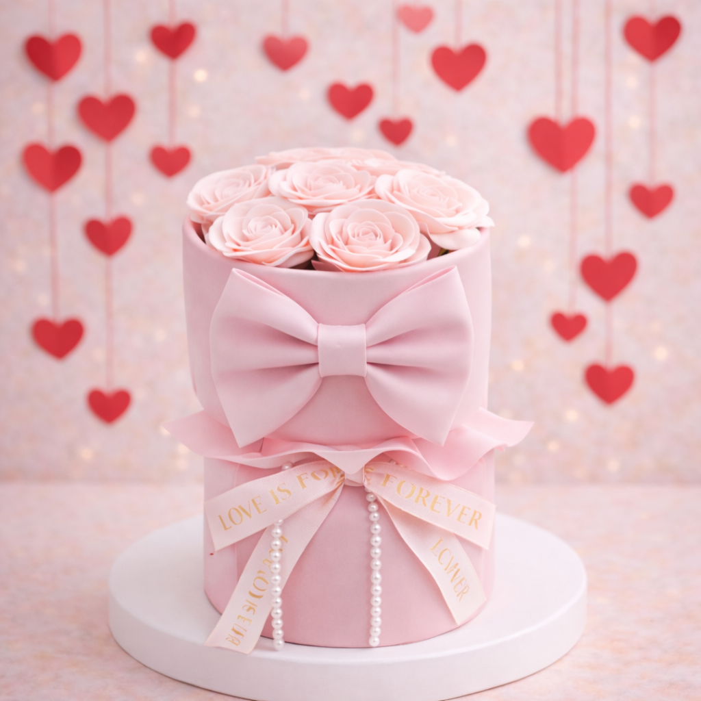 Kwiaty Mydlane Flower Box Pachnące Prezent Na Dzień Mamy Dla Kobiet Różowe