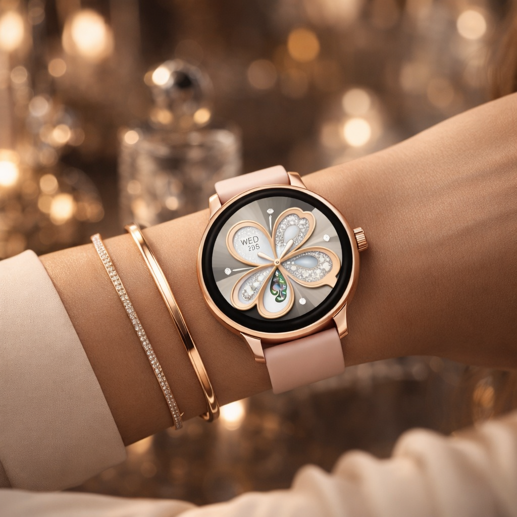 SMARTWATCH DAMSKI 5 PASKÓW GRATIS WODOODPORNY MENU JĘZYK POLSKI