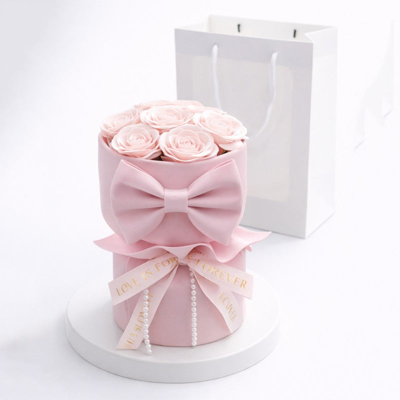 Kwiaty Mydlane Flower Box Pachnące Prezent Na Dzień Mamy Dla Kobiet Różowe