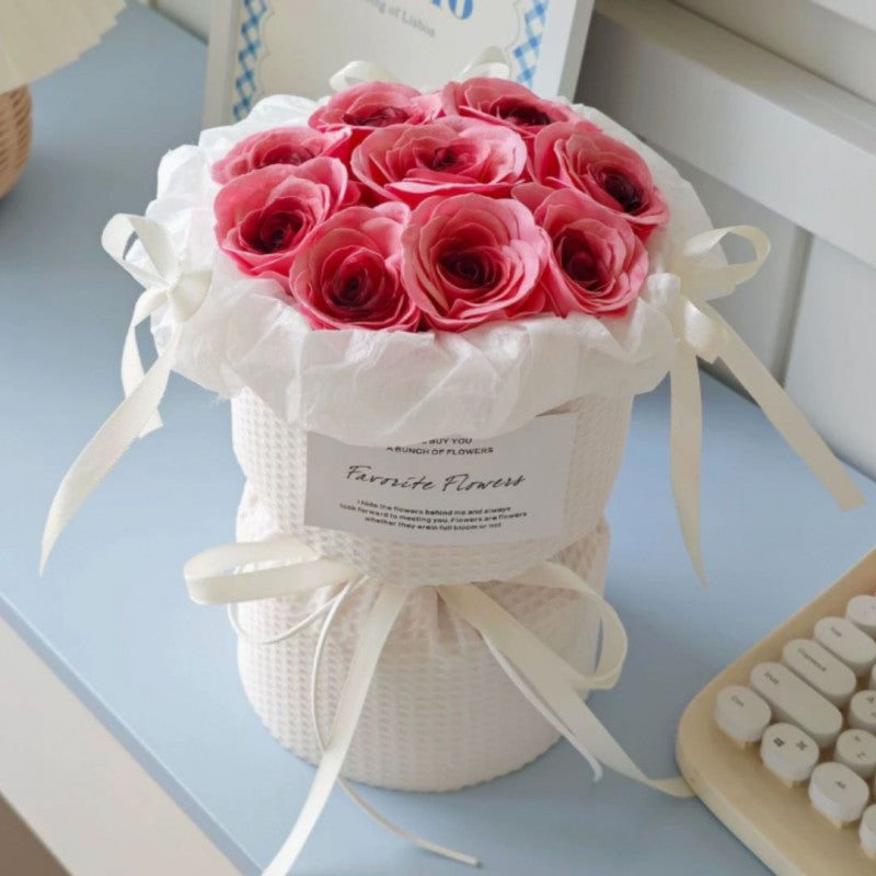 Bukiet Kwiatów Flowerbox Zapachowe Kwiaty Mydlane LED