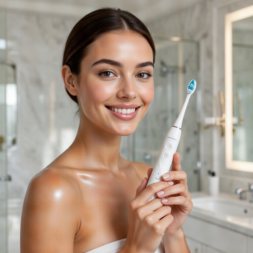 SZCZOTECZKA SONICZNA DO ZĘBÓW ZESTAW 2szt KOŃCÓWKI ŁADOWARKA