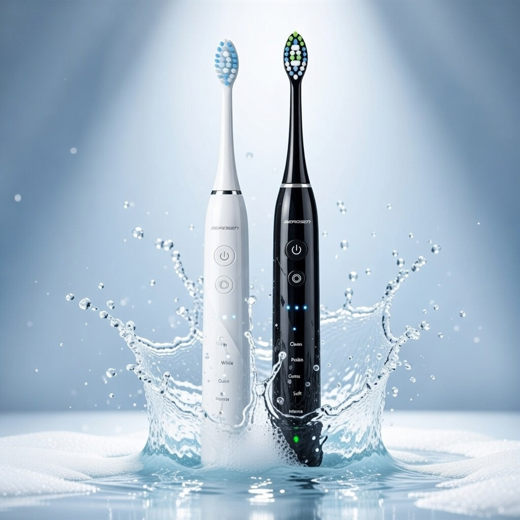 SZCZOTECZKA SONICZNA DO ZĘBÓW ZESTAW 2szt KOŃCÓWKI ŁADOWARKA